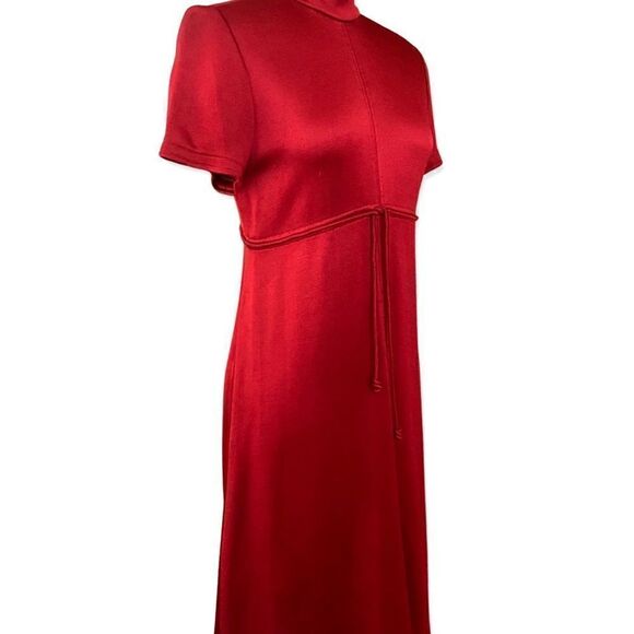 Chado Ralph Rucci red knit midi dress size 6 - Picture 2 of 7